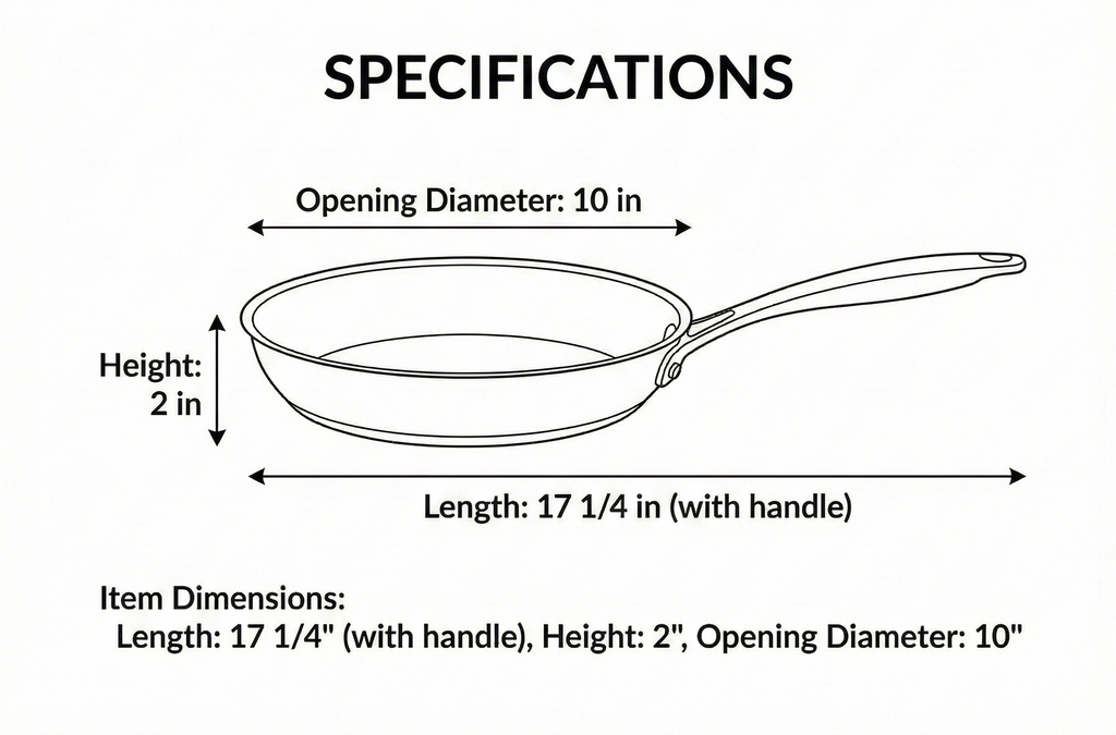 Chantal 3.Clad Tri-Ply 10 inch Stainless Steel Fry Pan, Polished Stainless Steel
