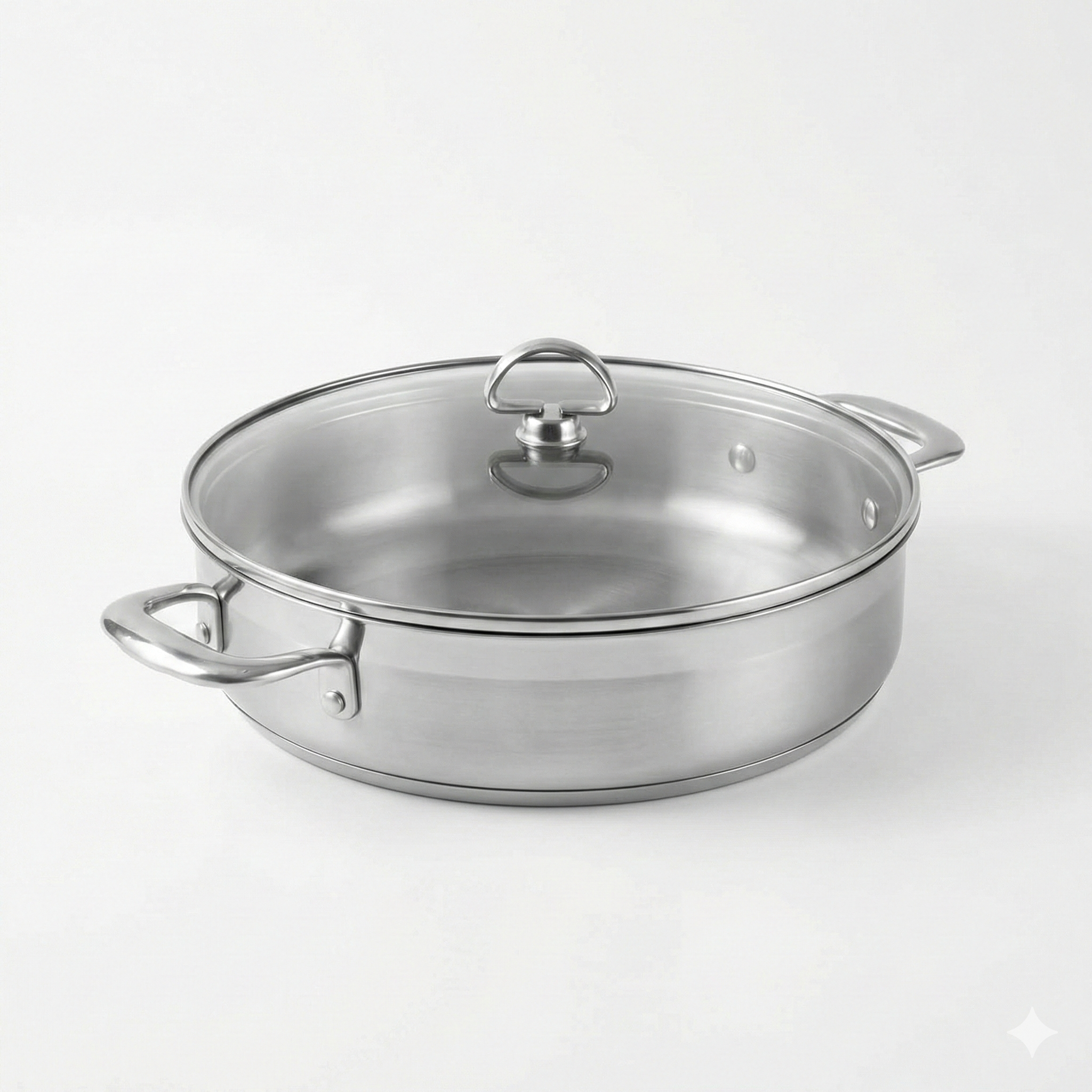 Chantal Induction 21 Steel Sauteuse with Glass Tempered Lid (5-Quart)