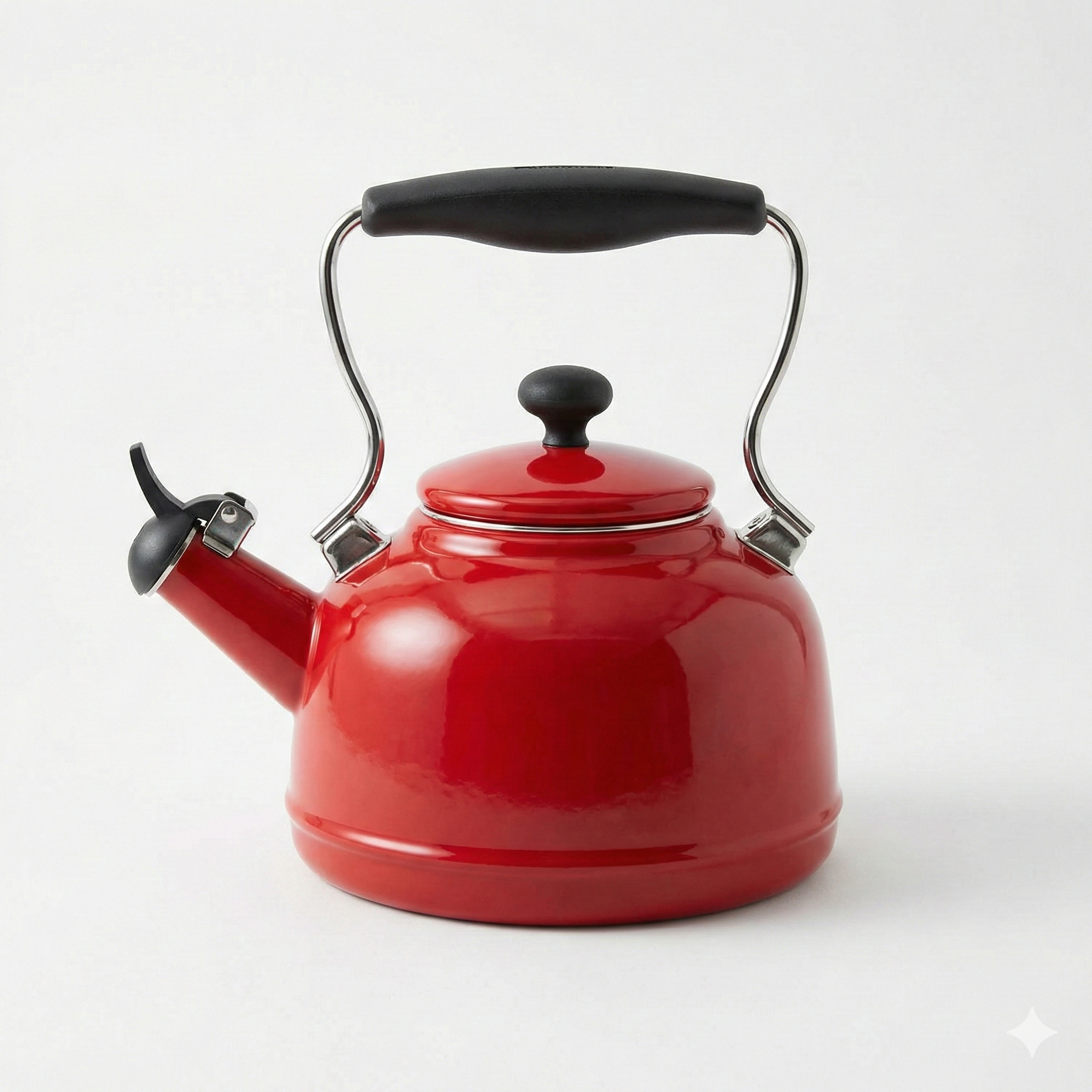 Chantal Tea Kettle, 1.7 QT, Vintage Series, Premium Enamel on Carbon Steel, Whistling, Even Heating & Quick Boil (Chili Red)