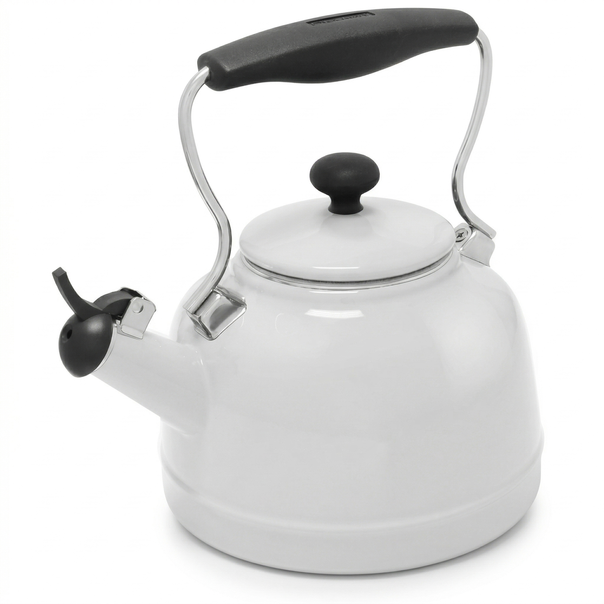 Chantal Tea Kettle, Vintage Series, Enamel on Steel, Whistling (White)
