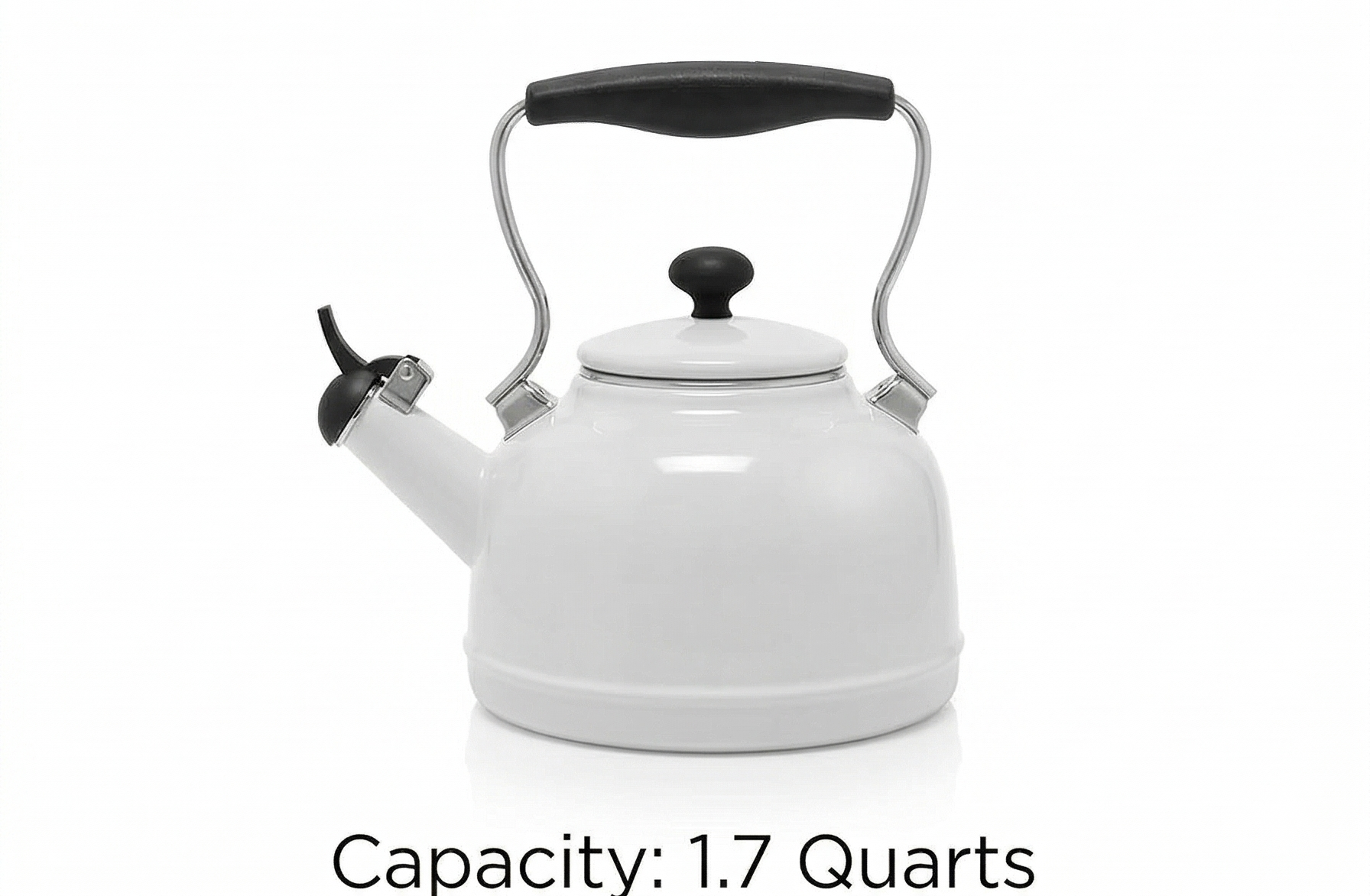 Chantal Tea Kettle, Vintage Series, Enamel on Steel, Whistling (White)