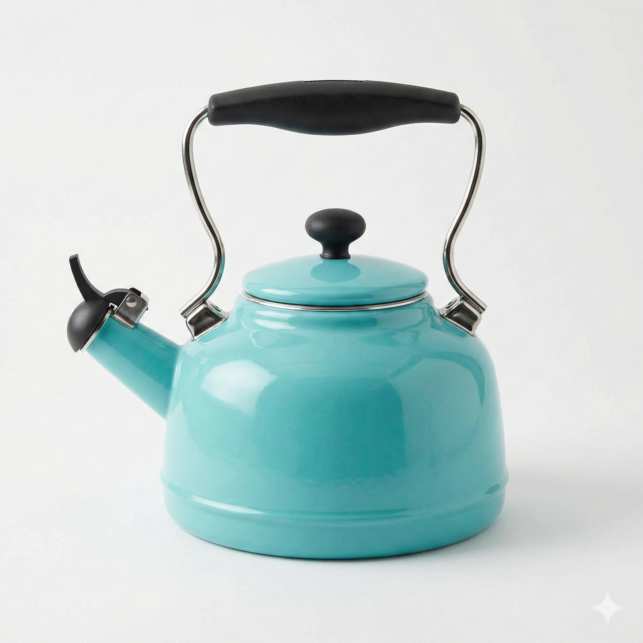 Chantal Tea Kettle, 1.7 QT, Vintage Series, Premium Enamel on Carbon Steel, Whistling, Even Heating & Quick Boil (Aqua)