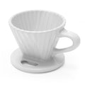 Chantal "Lotus" ceramic pour over coffee dripper, 8 ounces, White