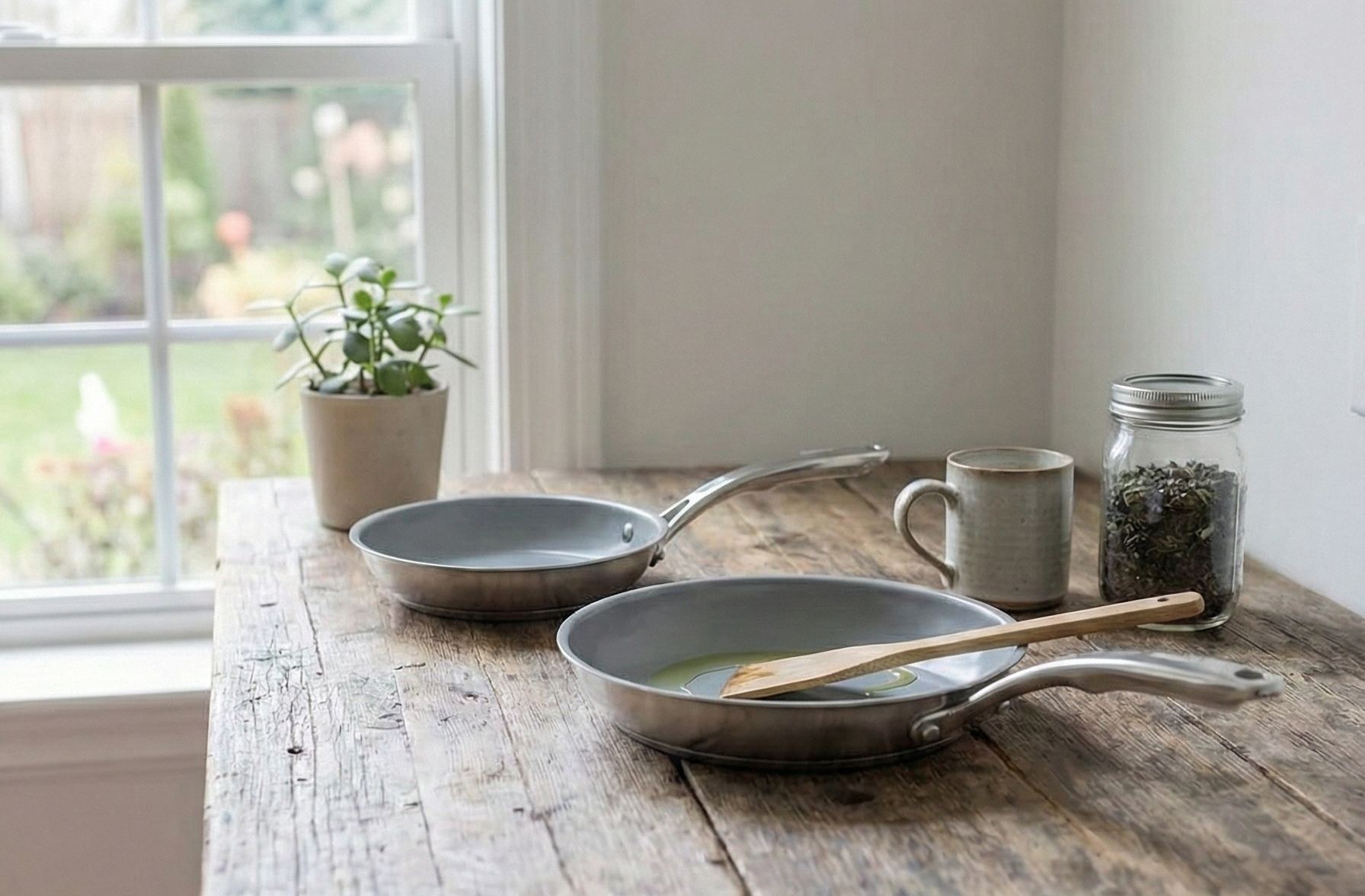 Chantal Induction 21 Steel 2-pc NonStick Fry Pan; includes 8 inch and 10 inch Fry Pans, Ceramic Non Stick