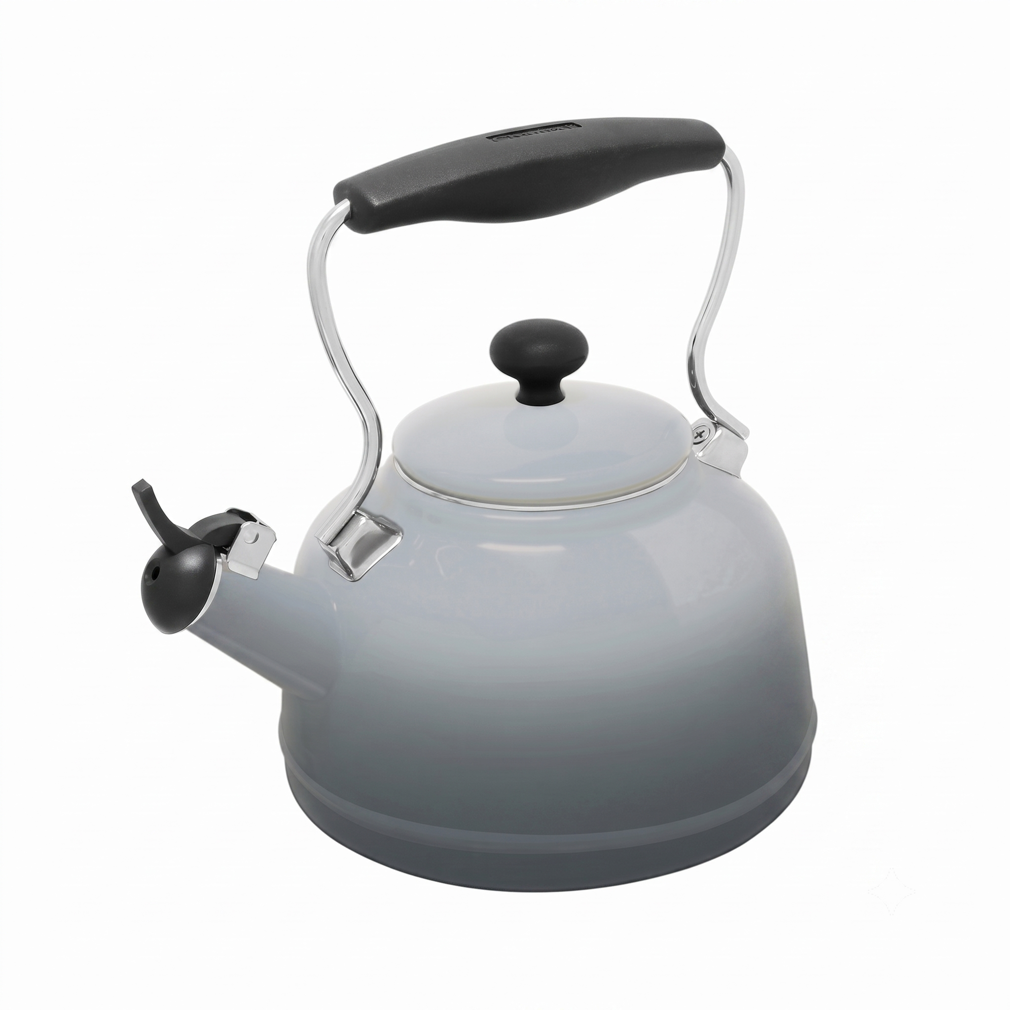 Chantal Tea Kettle, Vintage Series, Enamel on Steel, Whistling (Fade Grey)