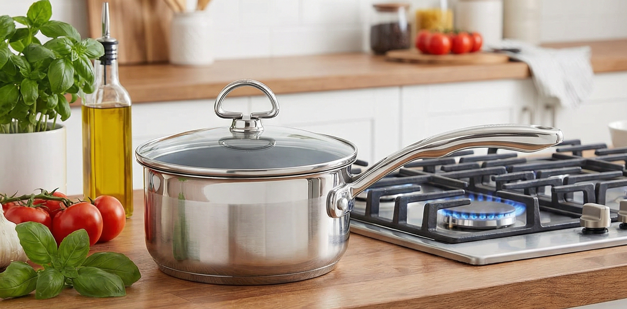 Chantal SLIN35-140C Induction 21 Steel Saucepan, 1 quart, Stainless