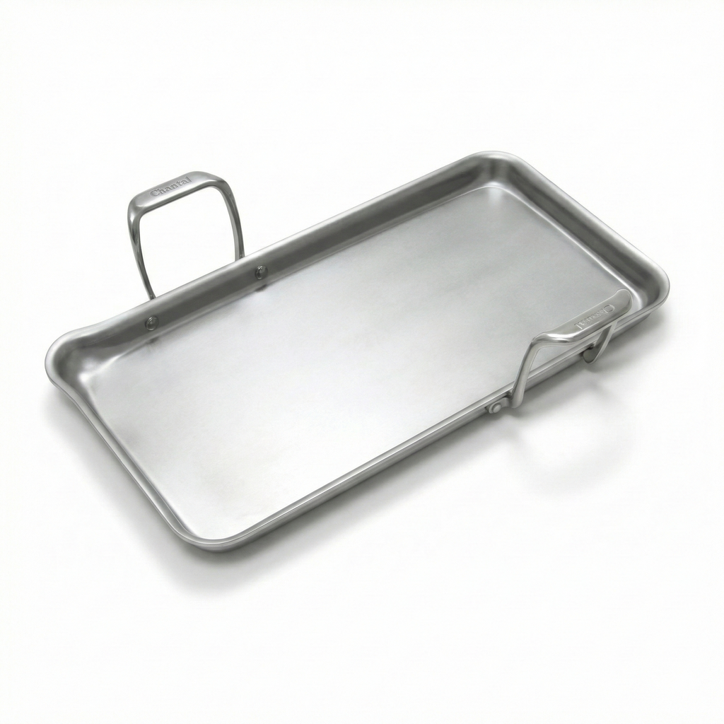 Chantal Stainless Steel Griddle, 19" x 9.5" (Brushed Stainless Steel)