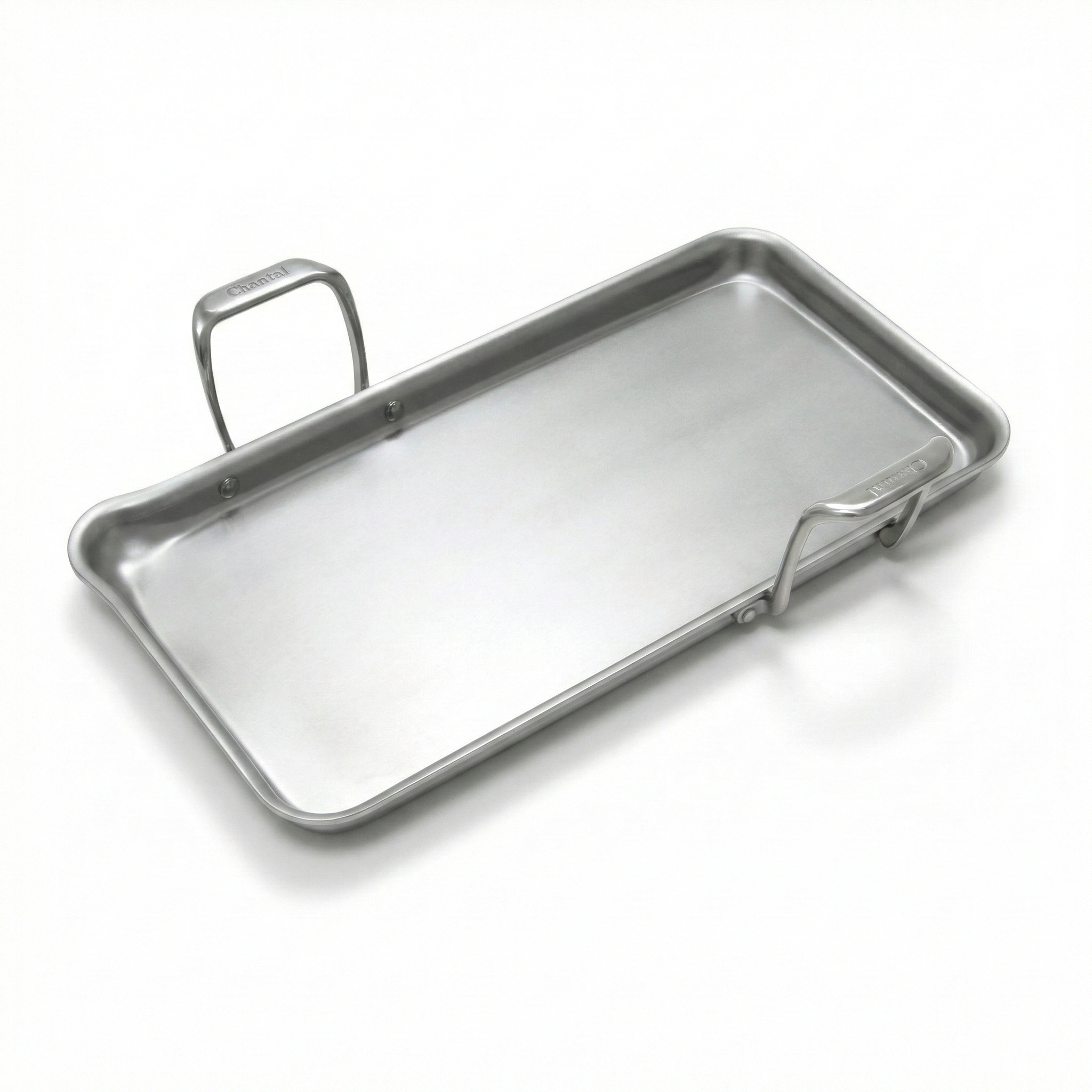 Chantal Stainless Steel Griddle, 19" x 9.5" (Brushed Stainless Steel)