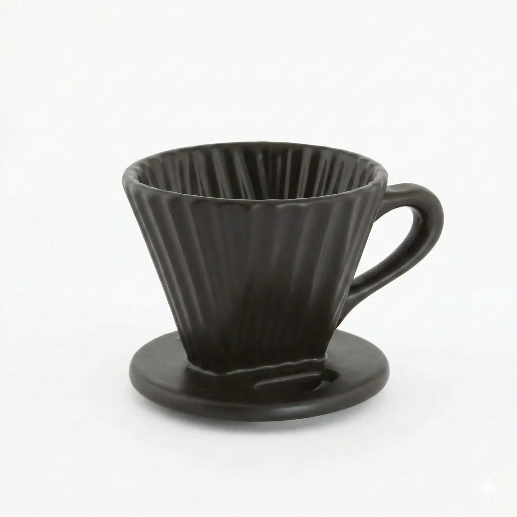 Chantal "Lotus" ceramic pour over coffee dripper, 8 Ounce, Matte Black