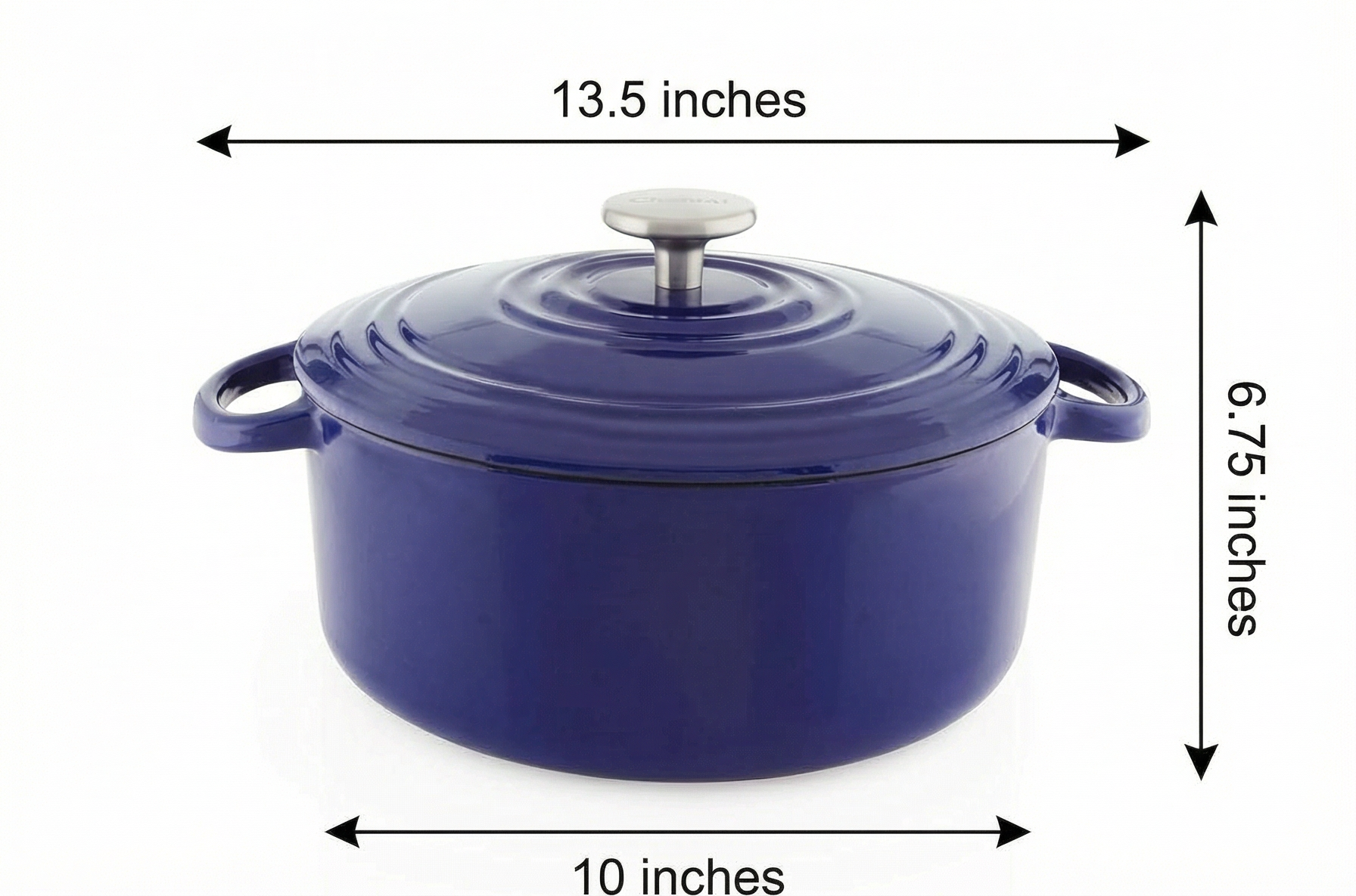 Chantal Cast Iron Dutch Oven, 5 qt, US Formulated Premium Enamel, Cobalt Blue