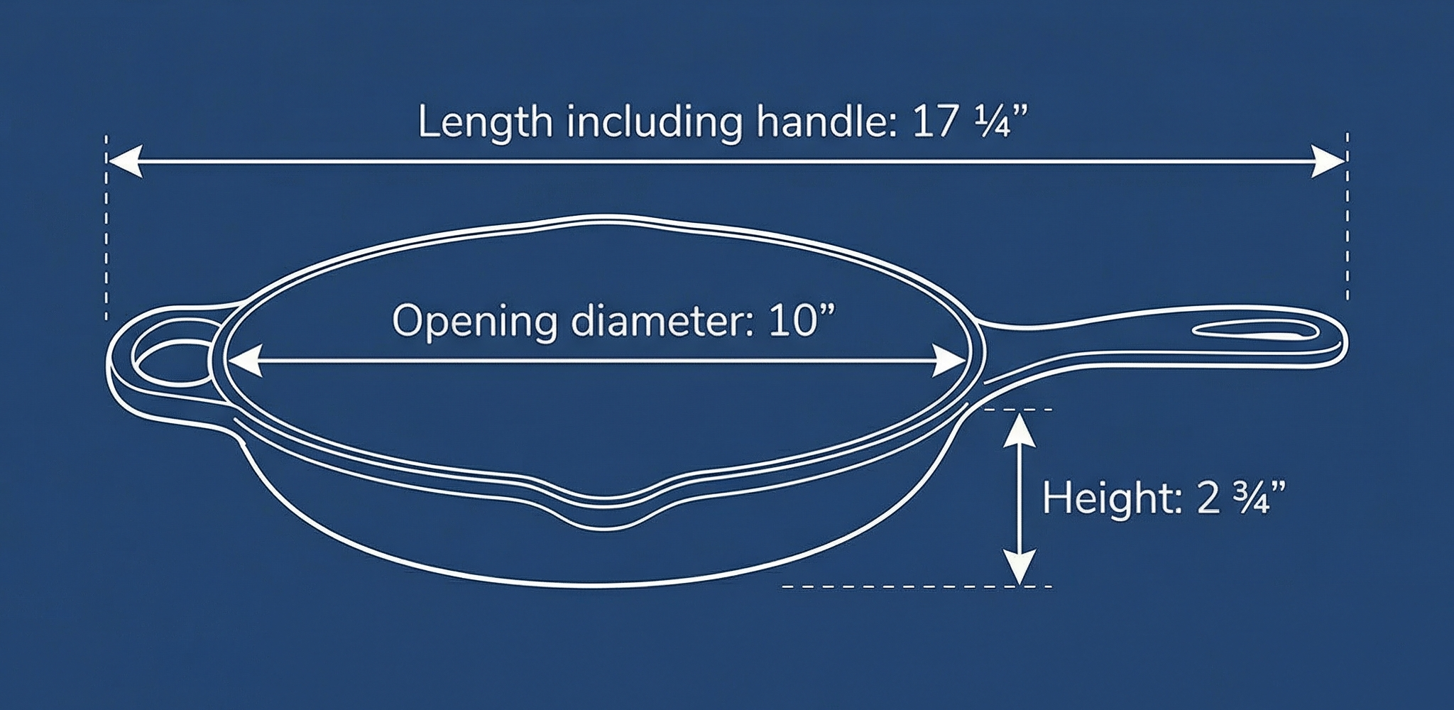 Chantal Enameled Cast Iron Cookware, 10 inch Skillet, Sea Blue