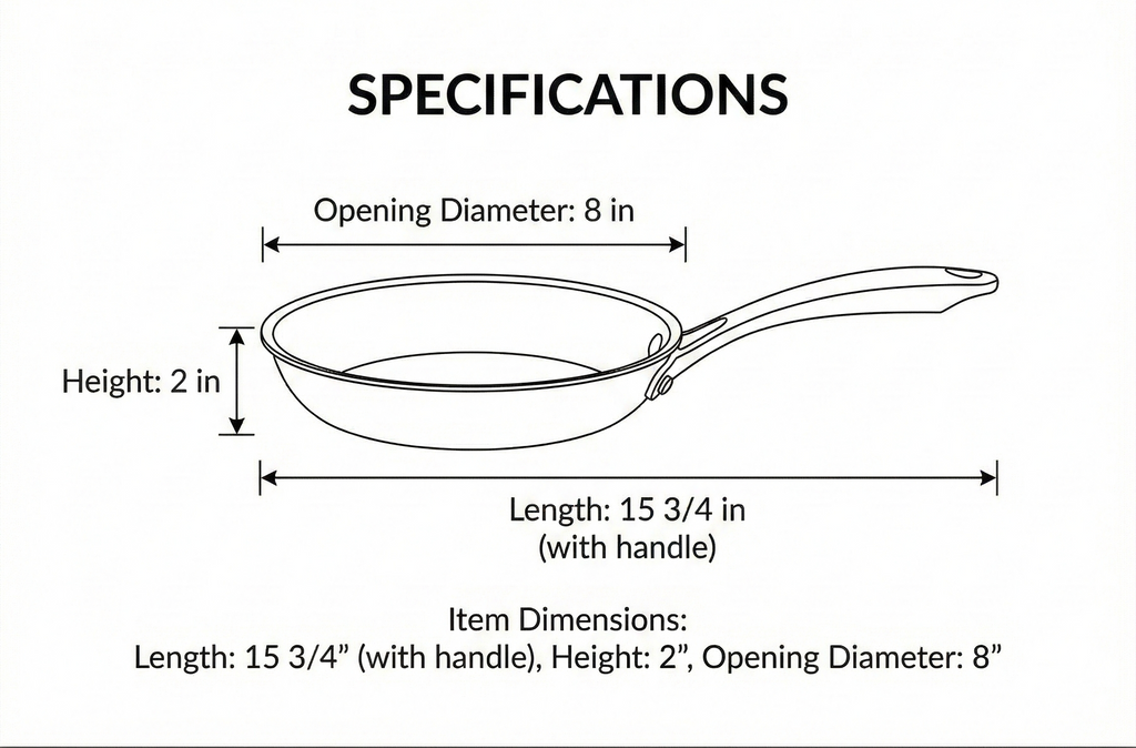 Chantal 3.Clad Tri-Ply 8 inch Non-Stick Fry Pan, Ceramic Nonstick Coating