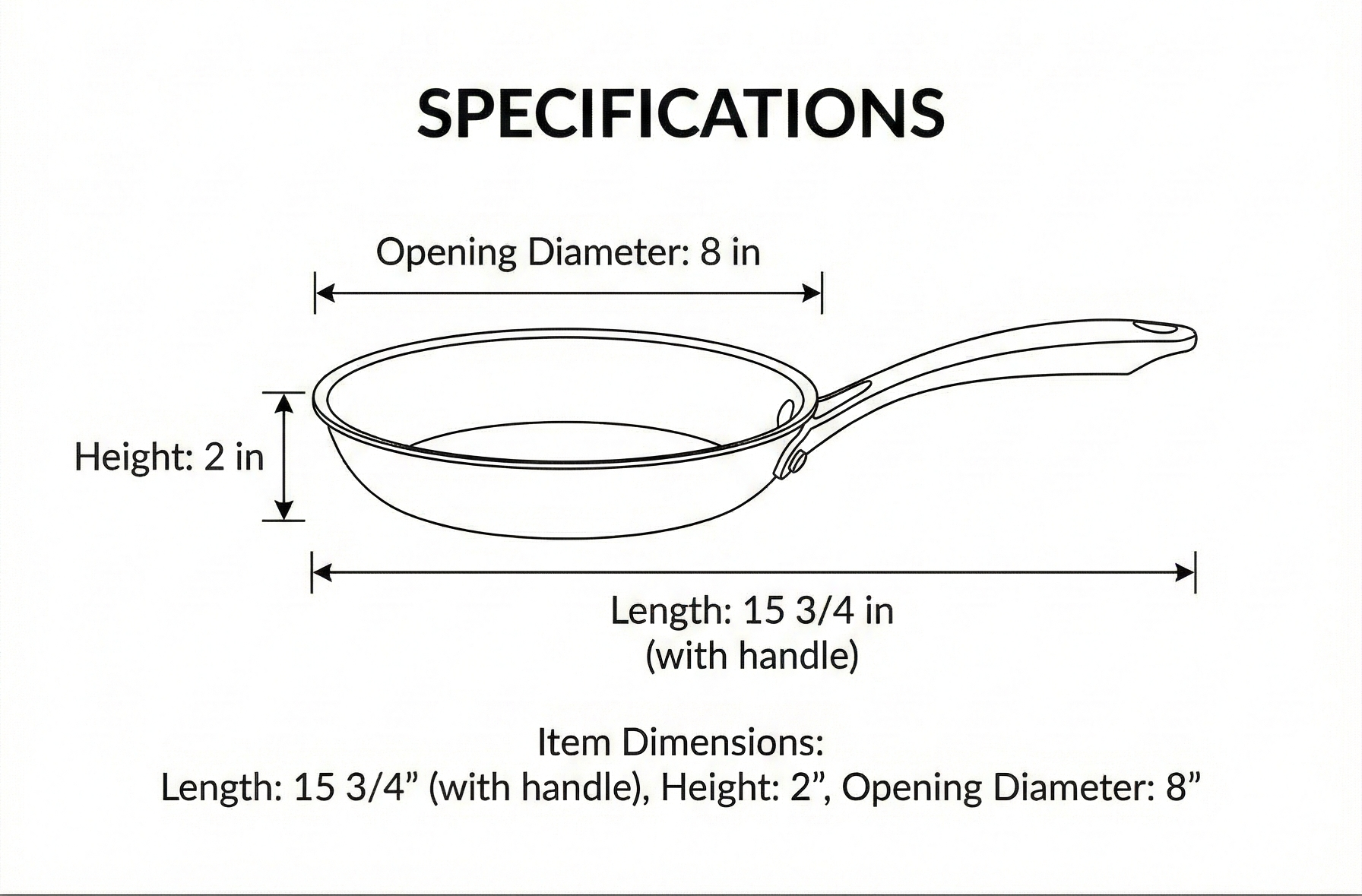 Chantal 3.Clad Tri-Ply 8 inch Non-Stick Fry Pan, Ceramic Nonstick Coating