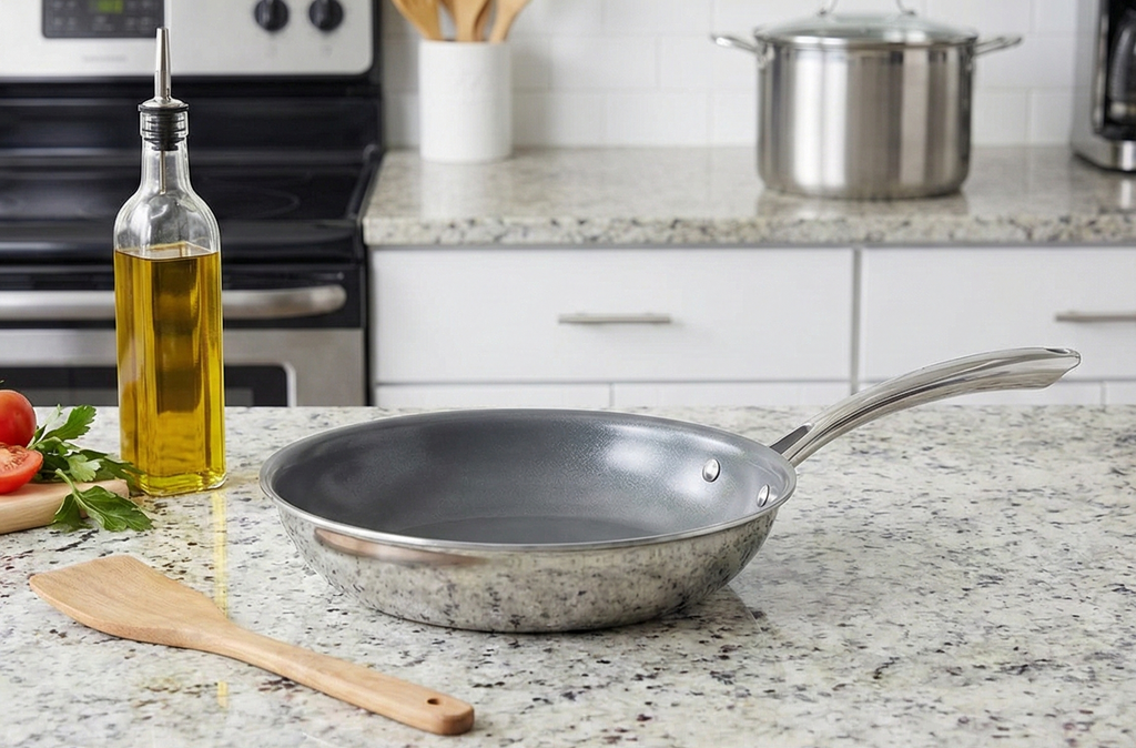 Chantal 3.Clad Tri-Ply 8 inch Non-Stick Fry Pan, Ceramic Nonstick Coating