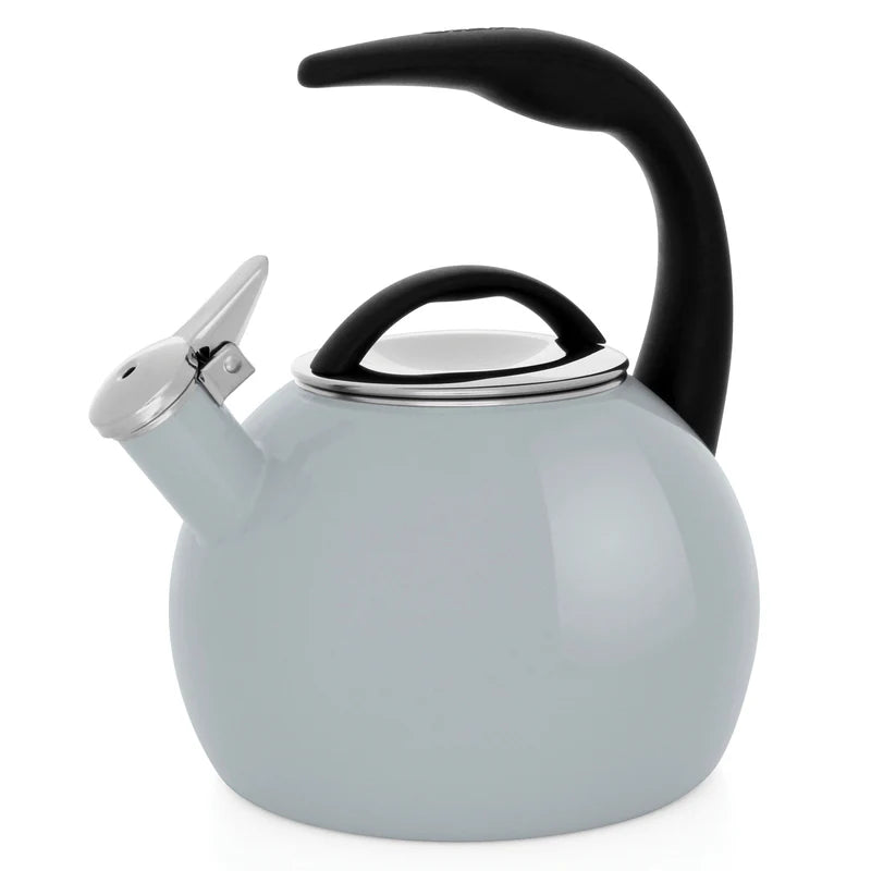 Chantal Anniversary Enamel on Steel Whistling Tea Kettle, 2 quart (Fog Grey)