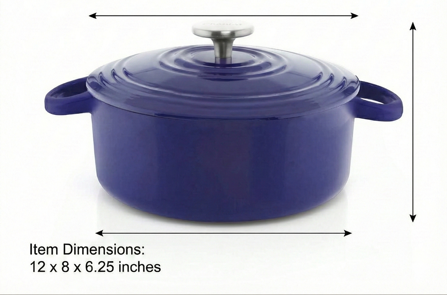 Chantal Cast Iron Dutch Oven, 3 qt, US Formulated Premium Enamel, Cobalt Blue
