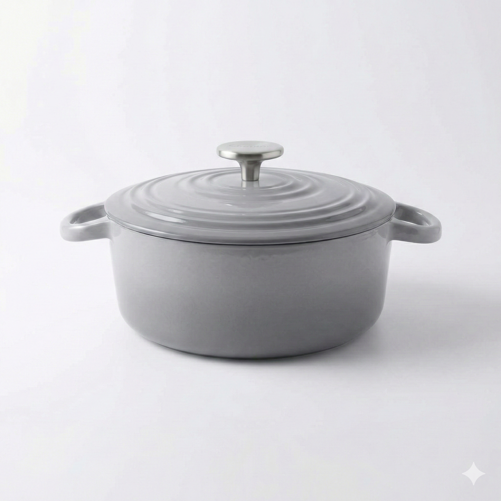 Chantal Cast Iron Dutch Oven, 3 qt, US Formulated Premium Enamel, Fade Grey