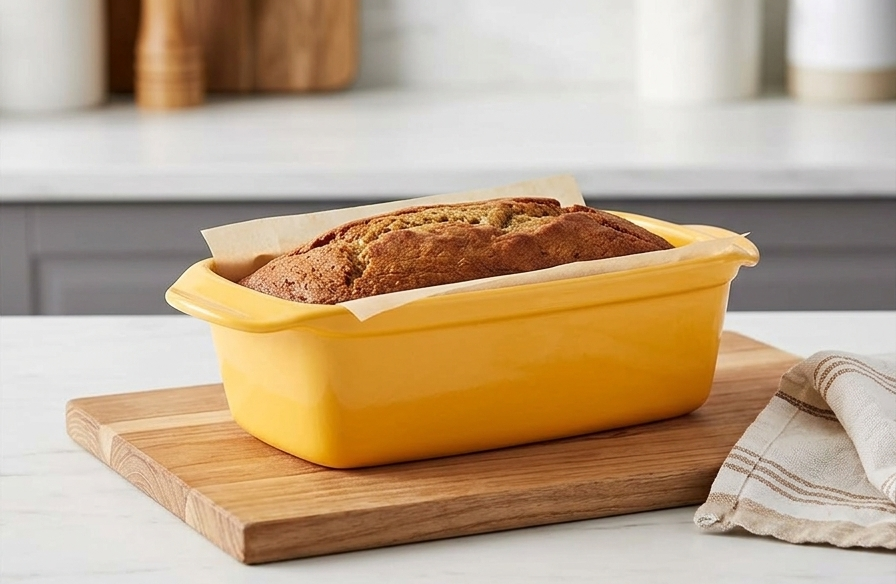 Chantal Classic Ceramic 1.5 quart Loaf Pan, 9" x 4.75" x 2.75", Marigold (93A-LF22 MY)