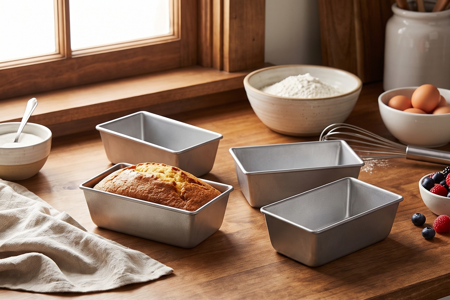 USA Pan Bakeware Nonstick Mini Loaf Pan, Set of 4, Aluminized Steel