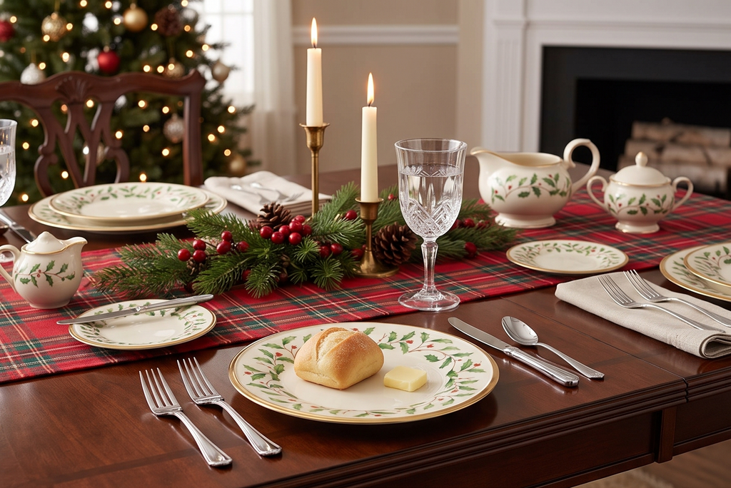 Lenox 146504020 Holiday Bread & Butter Plate, Christmas Dinnerware