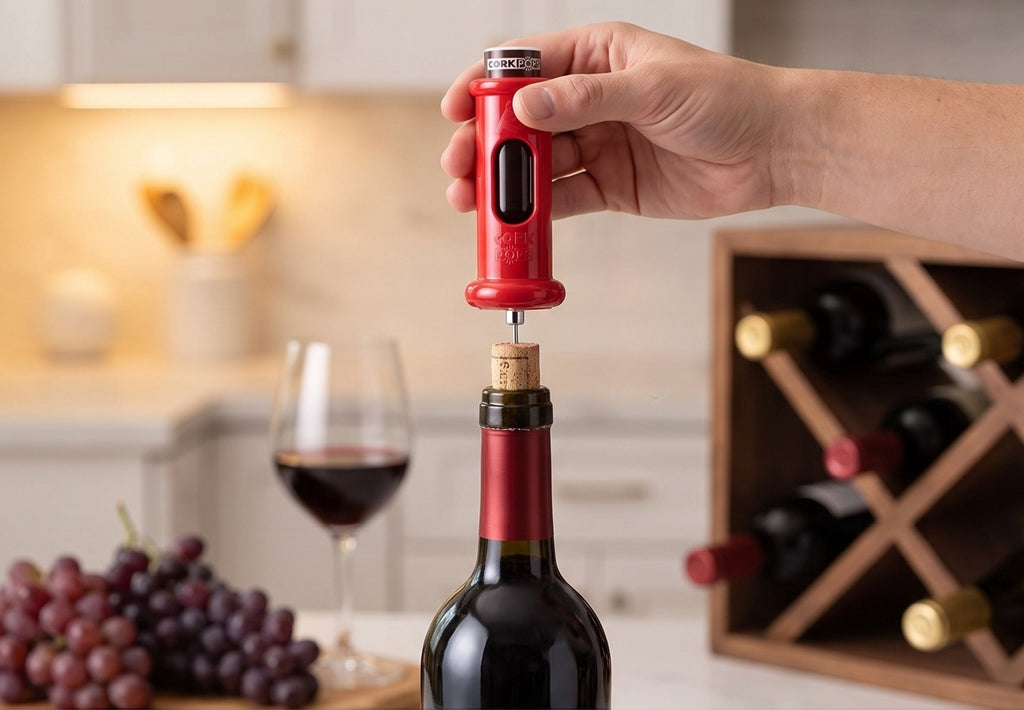 Cork Pops Red 6.5 Inch Original Wine Bottle Opener