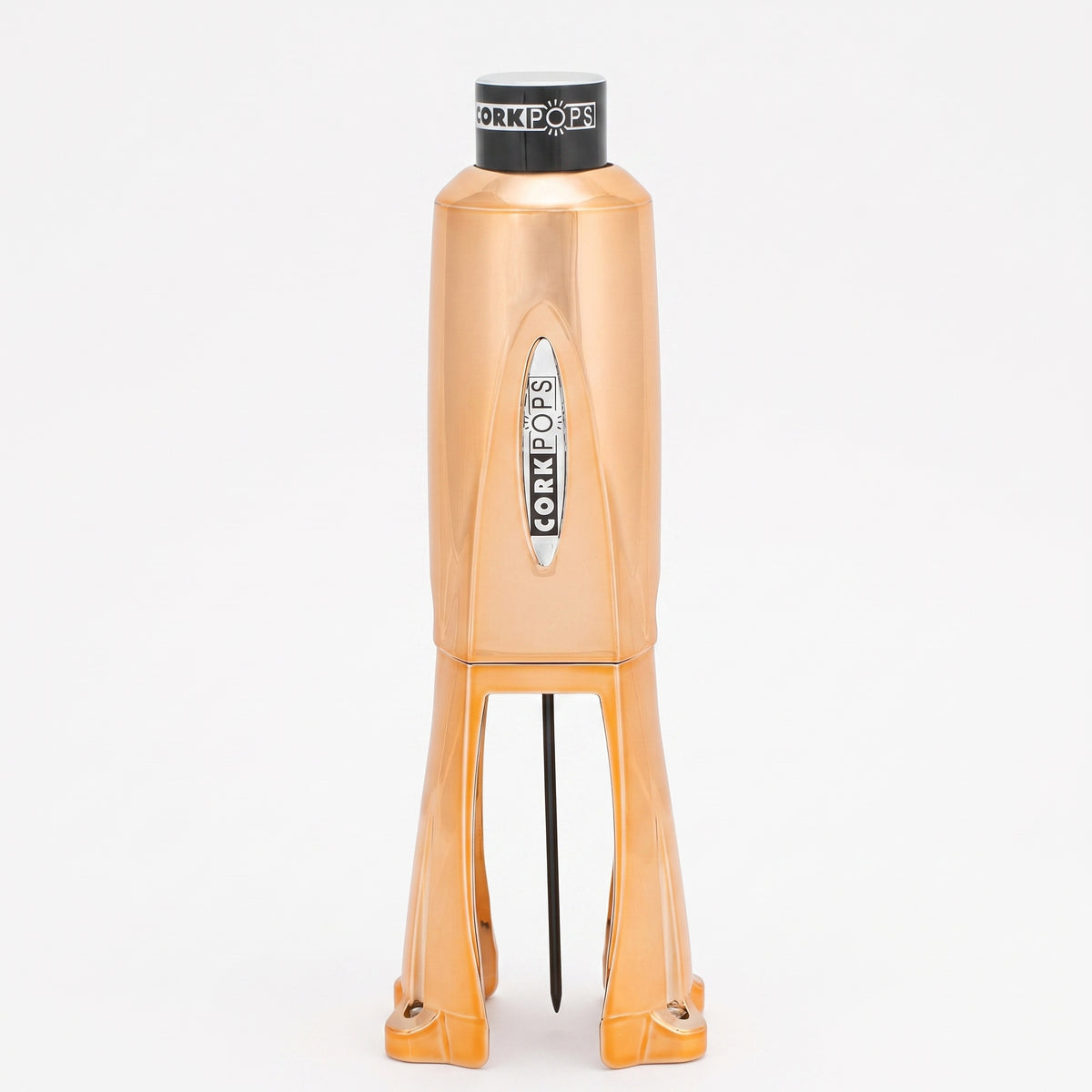 Cork Pops Legacy Wine Opener Built-in 4-Blade Foil Cutter Safe Cork Removal, Effortless Push Button Use, Needle Guard for Safety, Low-Pressure Cartridge Opens Up To 60 (Copper, With 1 Cartridge)