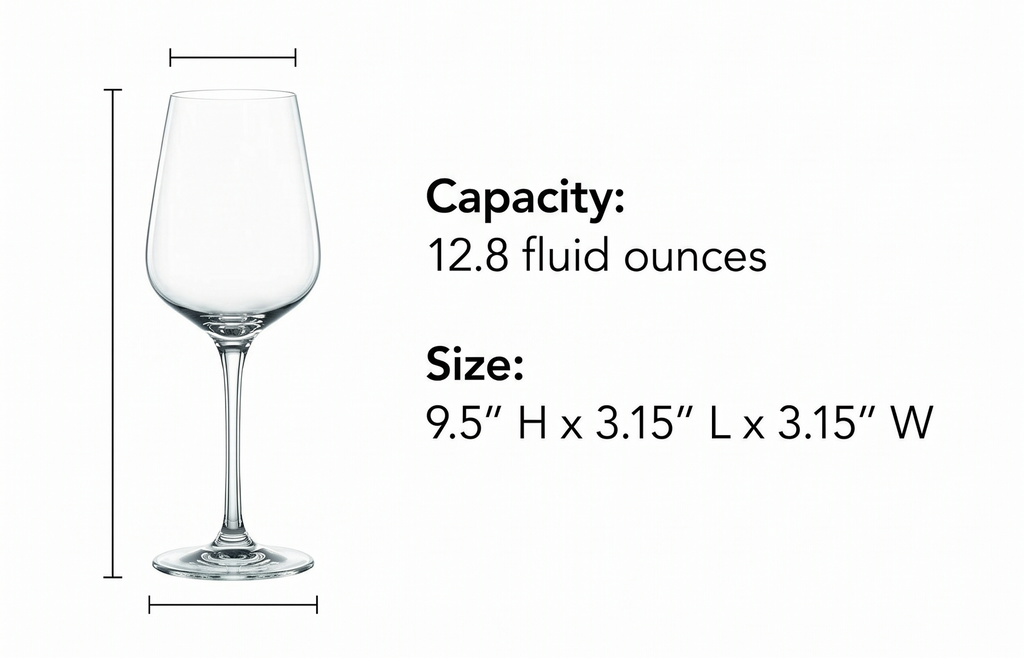 Nachtmann ViNOVA White – Set of 4 Lead-Free 12.8 oz Crystal Stemware, Tall Elegant Glassware for Enhancing Aromas & Flavors, Ideal for Dining, Tasting, Entertaining, Celebrations