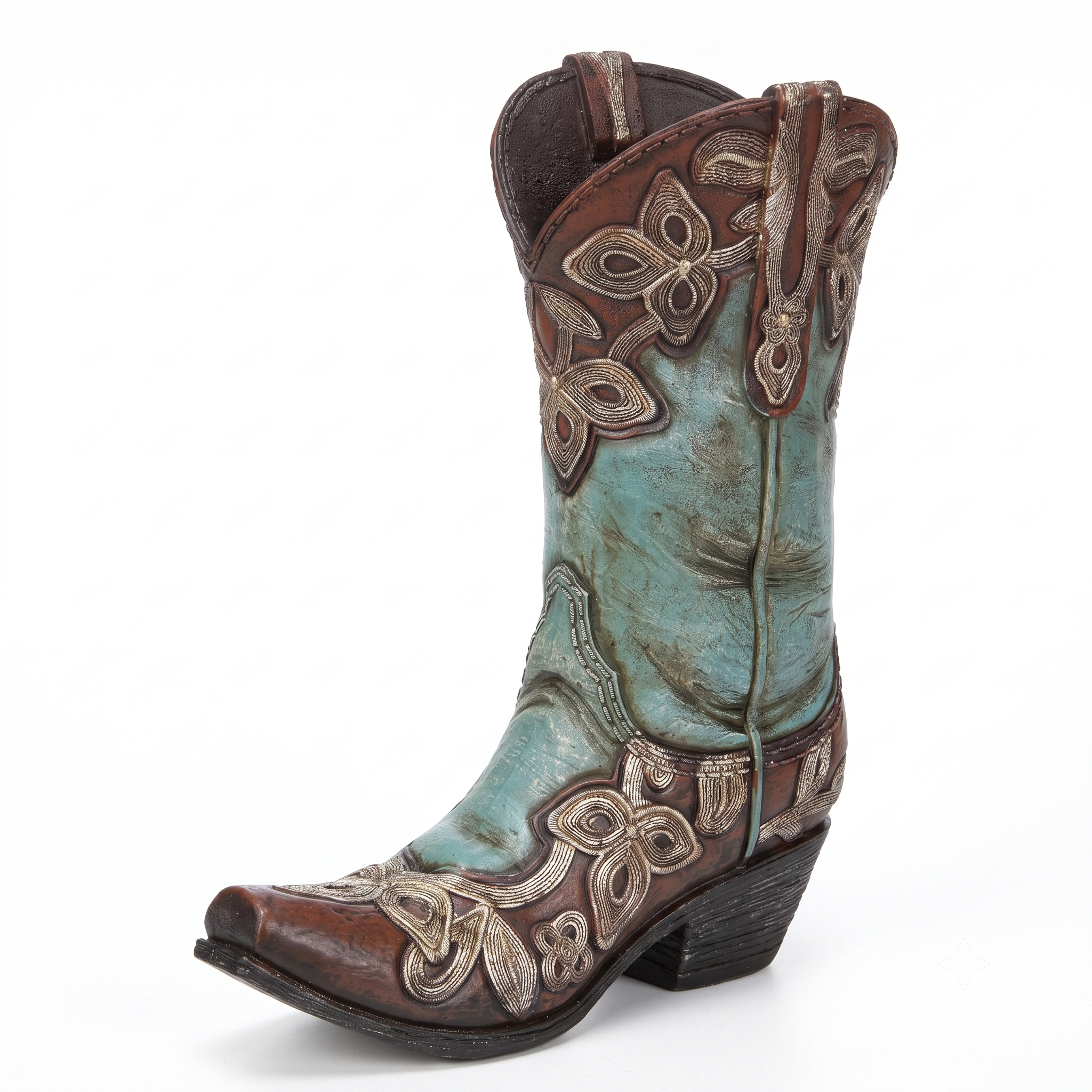 Turquoise Cowgirl Boot Vase