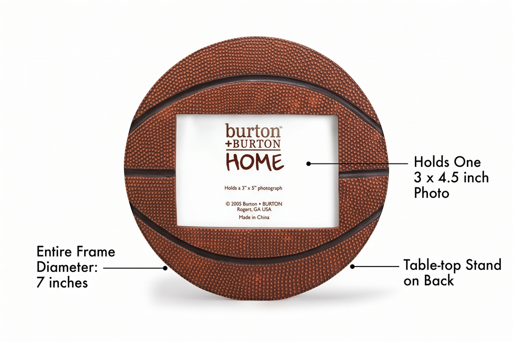 Basketball Shaped Picture Frame - Perfect for Sports Team Photo