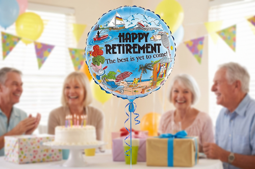 18" Happy Retirement Balloon