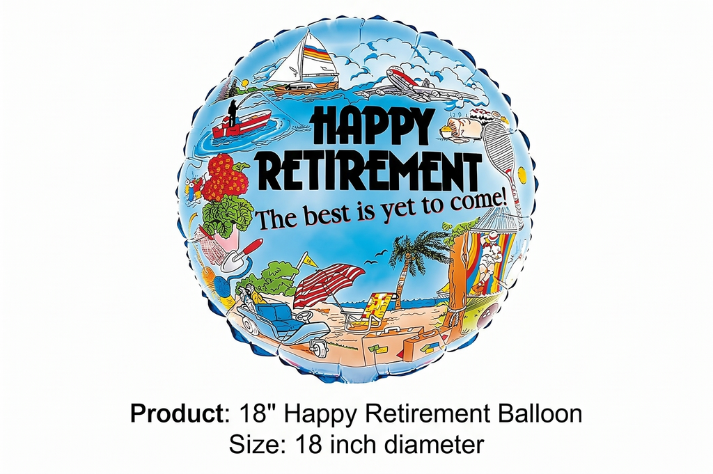 18" Happy Retirement Balloon