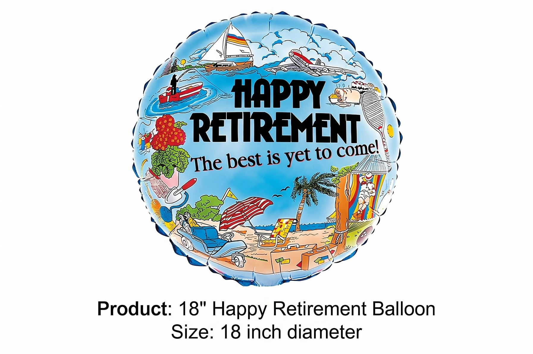 18" Happy Retirement Balloon