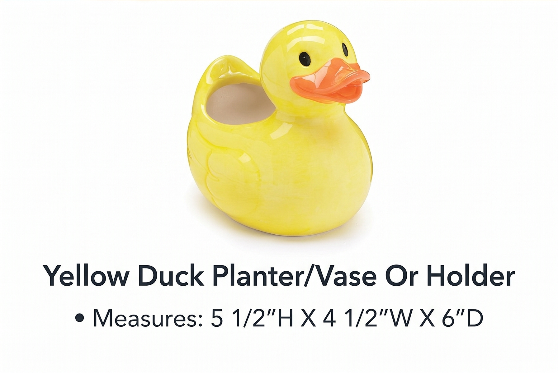 Yellow Duck Planter/Vase Or Holder for Home and Nursery Decor