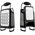 Microplane Four Sided Stainless Steel Ultra-Sharp Multi-Purpose Box Grater - Slicer, Fine, Ribbon, and Extra Coarse Blade Styles