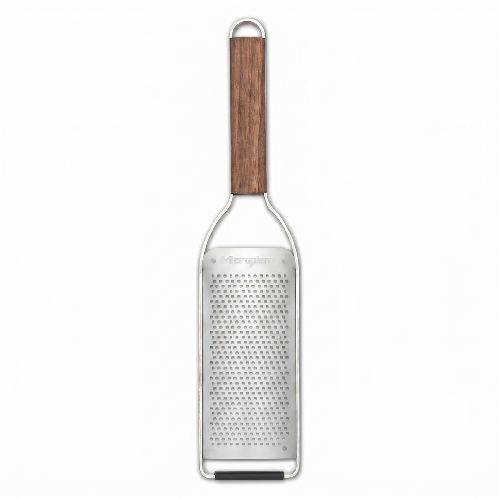 Microplane Master Series Wood Handle Stainless Steel Frame Fine Blade Cheese Grater