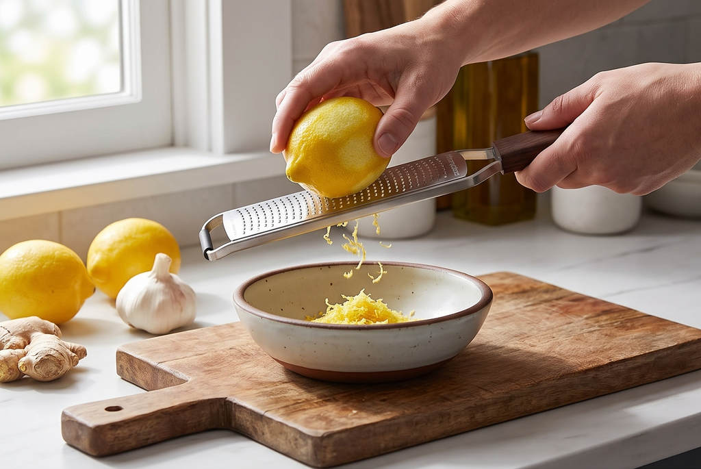 Microplane Master Series Wood Handle Stainless Steel Zester Grater