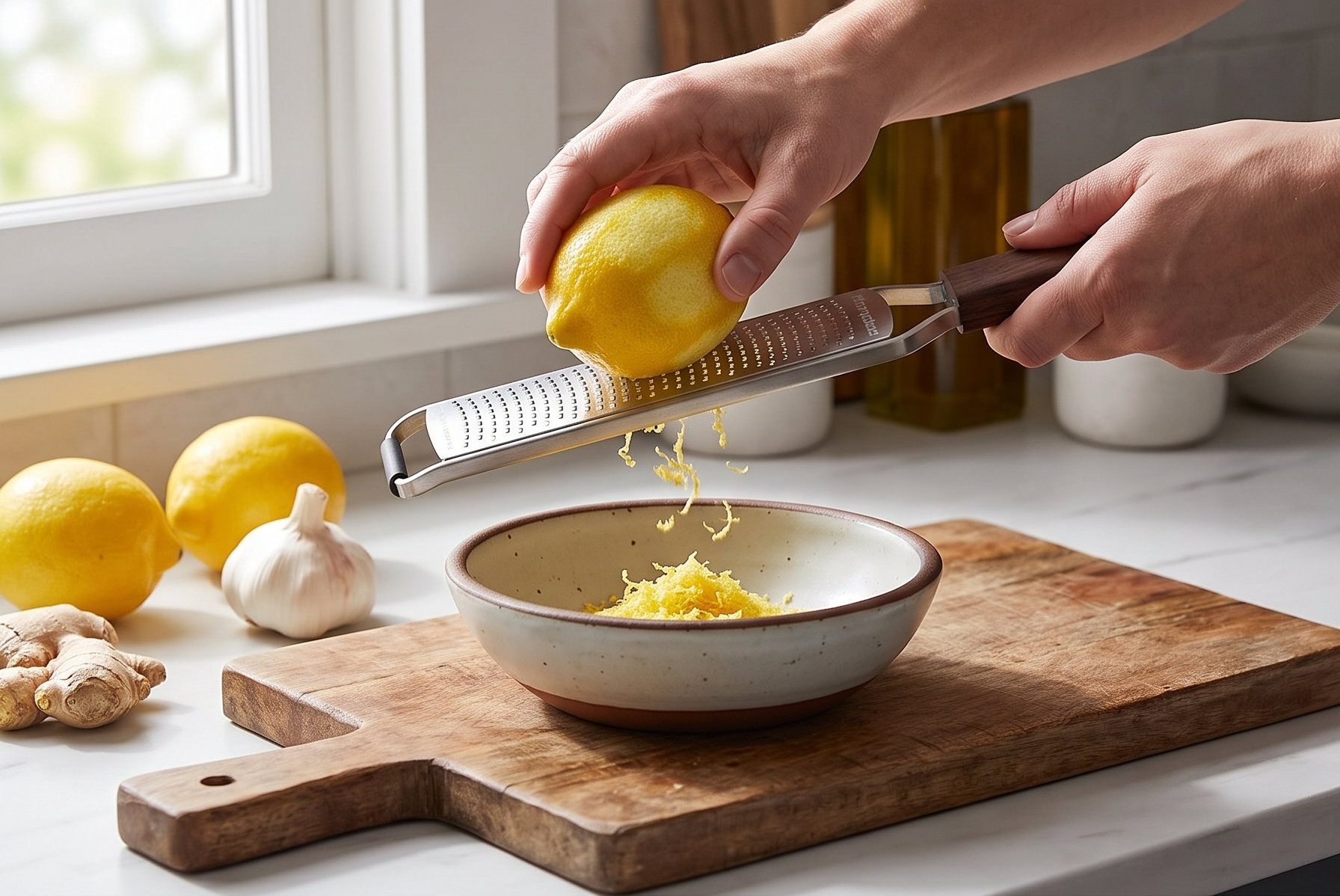 Microplane Master Series Wood Handle Stainless Steel Zester Grater