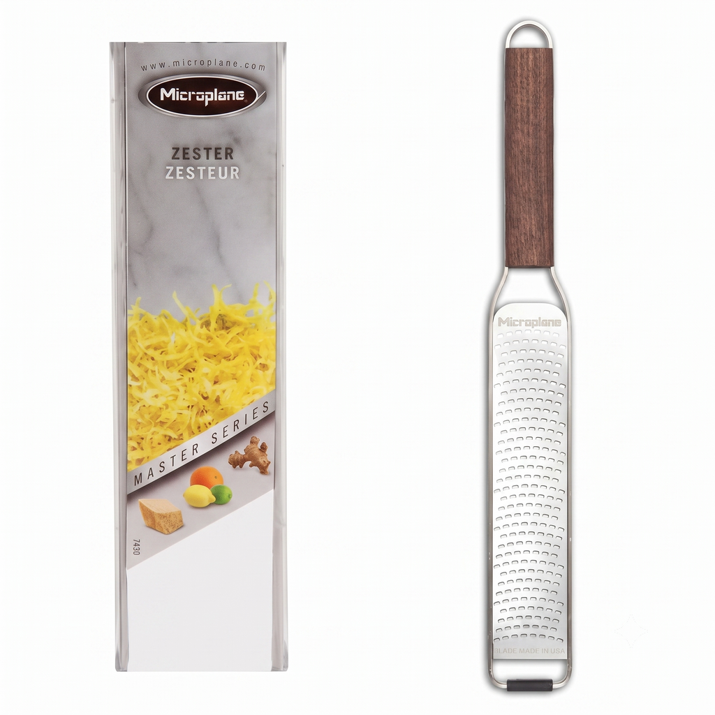 Microplane Master Series Wood Handle Stainless Steel Zester Grater