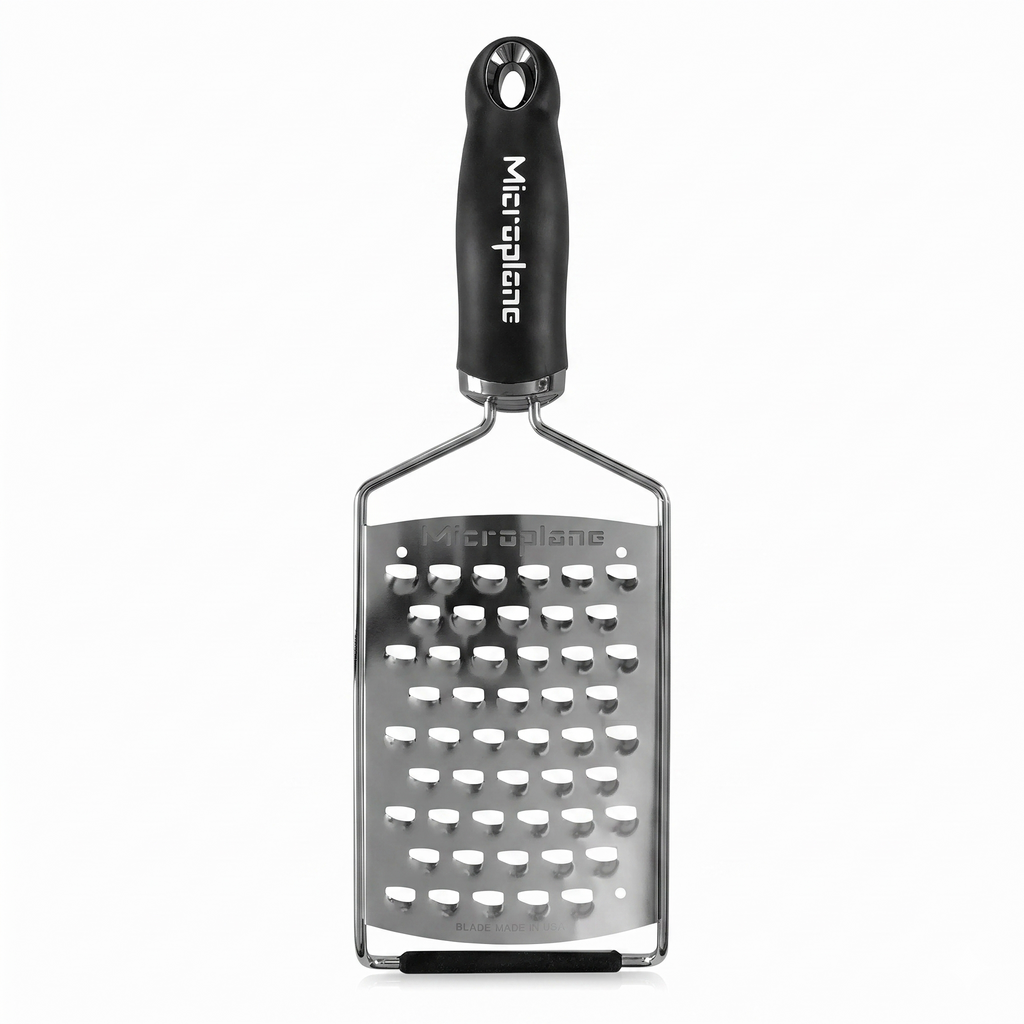 Microplane Gourmet Series Ultra Coarse Grater - Stainless Steel Durable Cheese & Vegetable Grater with Non-Slip Handle for Kitchen, Professional Chef Tools & Equipment