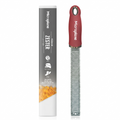 Premium Classic Series Zester - Pomegranate Red | Lemon Zester tool, Hard Cheese & Vegetable Grater | For Citrus, Parmesan Cheese, Garlic, Ginger, Nutmeg | Fine Stainless Steel Blade, Made in USA