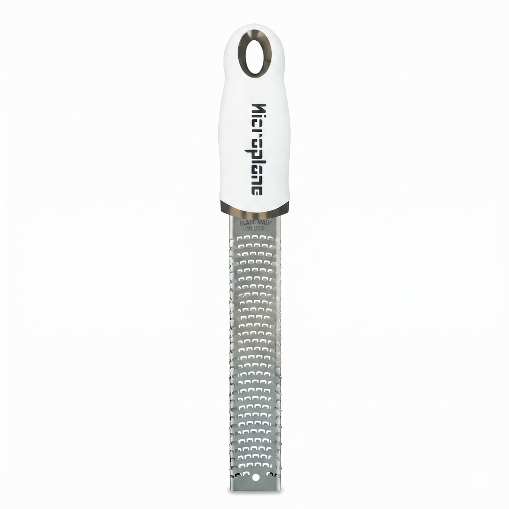 Microplane Premium Classic Citrus Zester Tool and Parmesan Cheese Grater - White