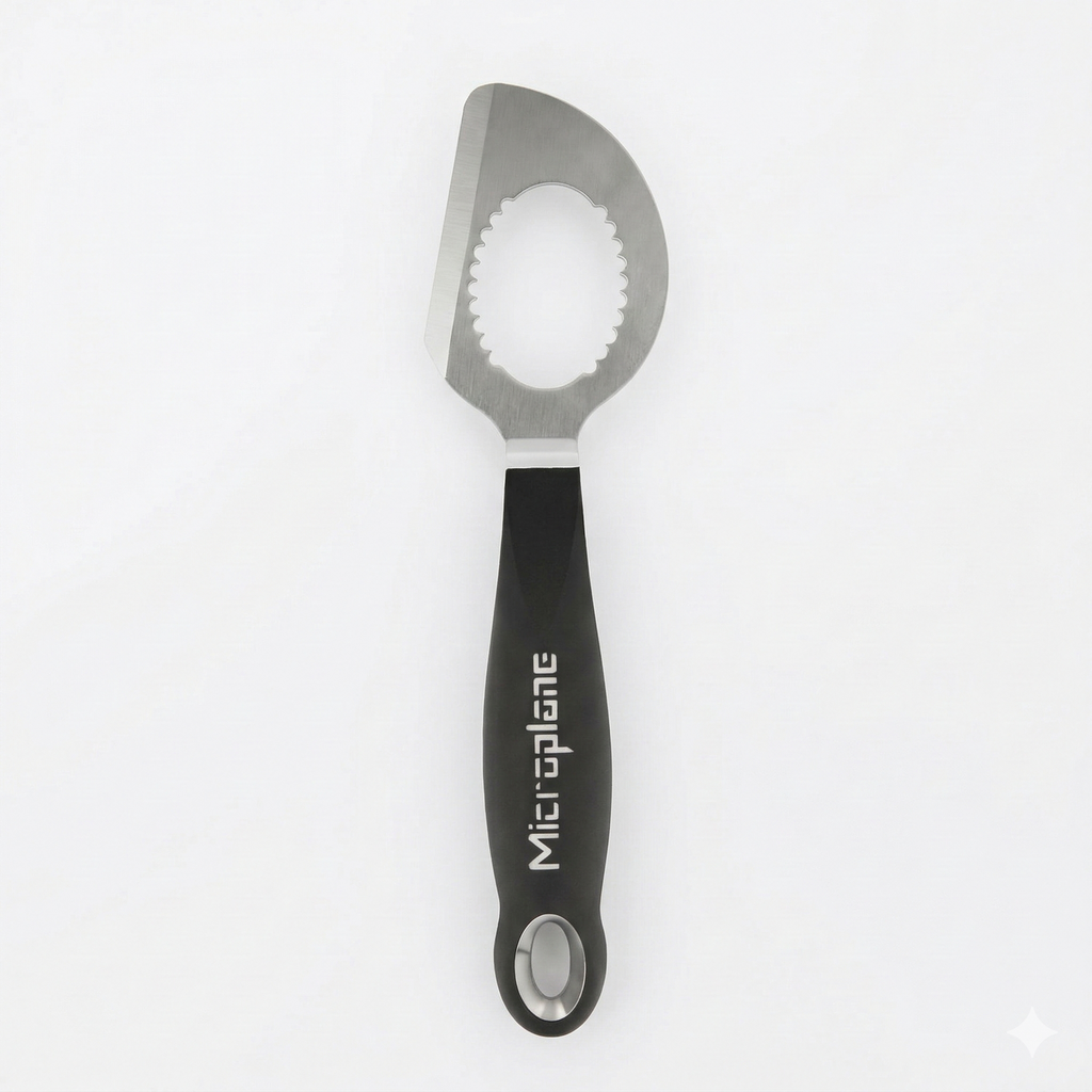 Microplane Avocado Tool | 3-in-1 Stainless Steel Avocado Slicer Tool, Pit Remover & Peeler with Soft Grip Handle | Avocado Cutter for Easy Prep | Dishwasher Safe