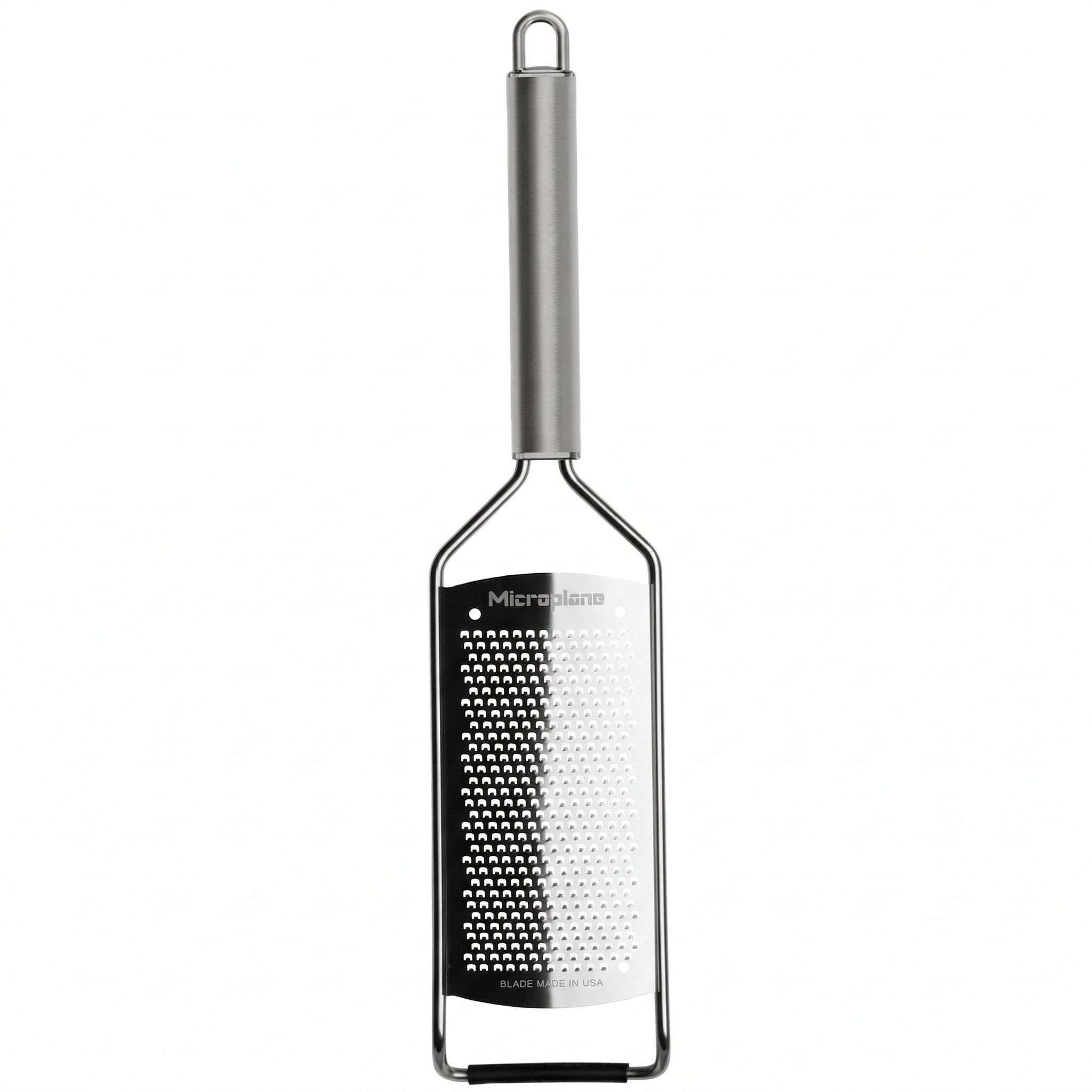 Microplane Professional Series Kitchen Grater new Fine for Hard Cheese, Citrus Fruits, Garlic, Chili, Cinnamon and Nutmeg with Stainless Steel Blades - Made in USA