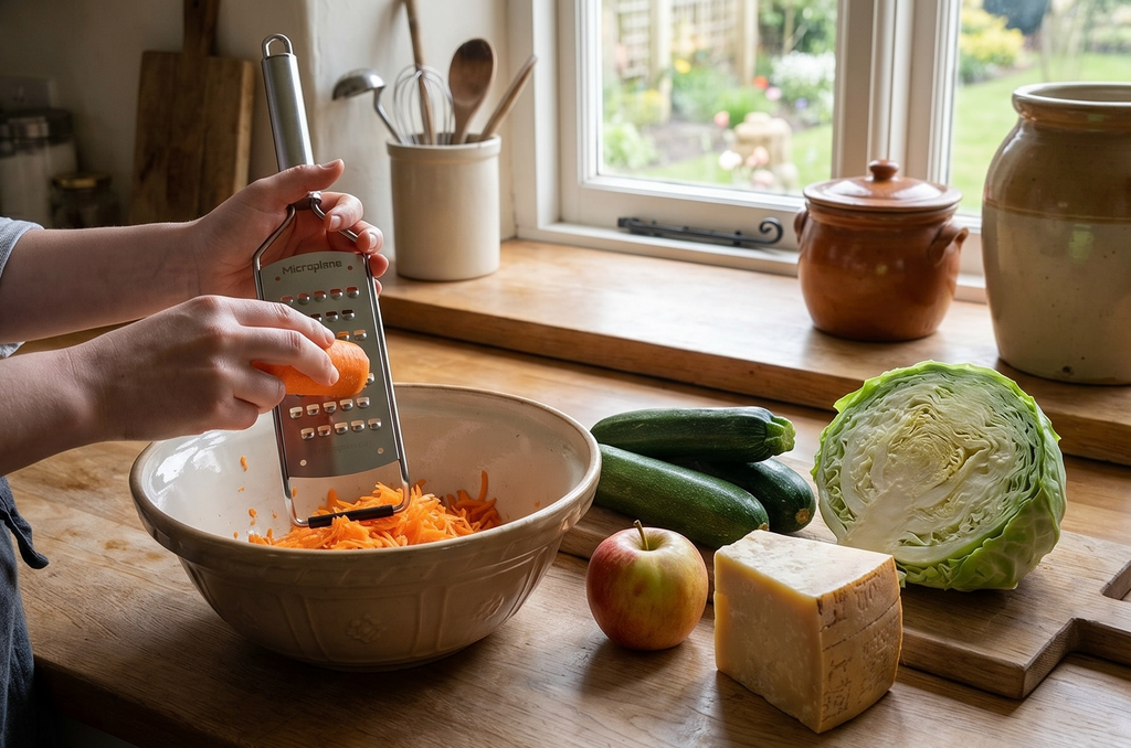Microplane Professional Series Kitchen Grater new Extra Coarse for Potato, Zucchini, Carrot, Apple, Cabbage and Cheese with Stainless Steel Blades - Made in USA