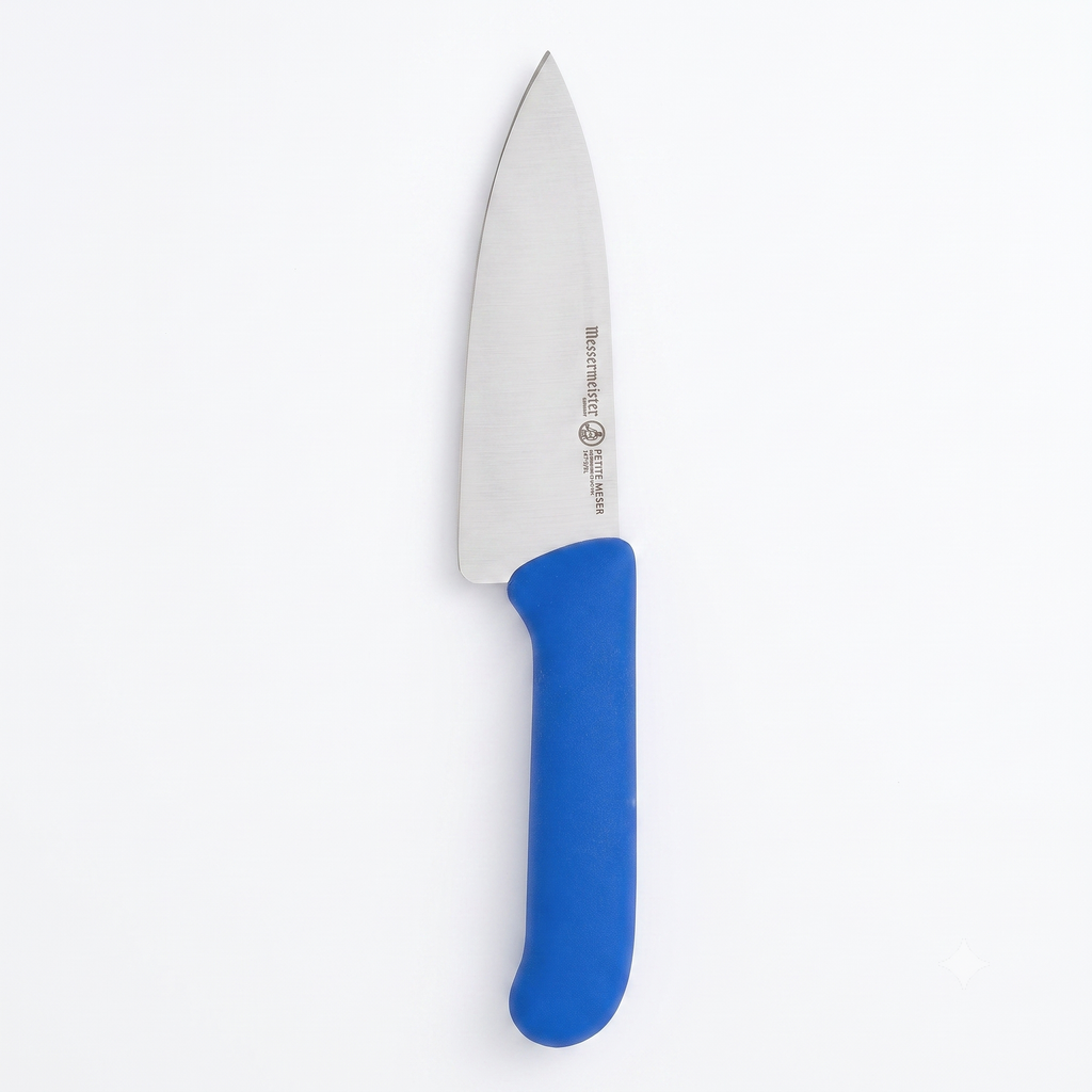Messermeister Petite Messer 5” Chef’s Knife, Blue - German 1.4116 Stainless Steel & Ergonomic Handle - Lightweight, Rust Resistant & Easy to Maintain