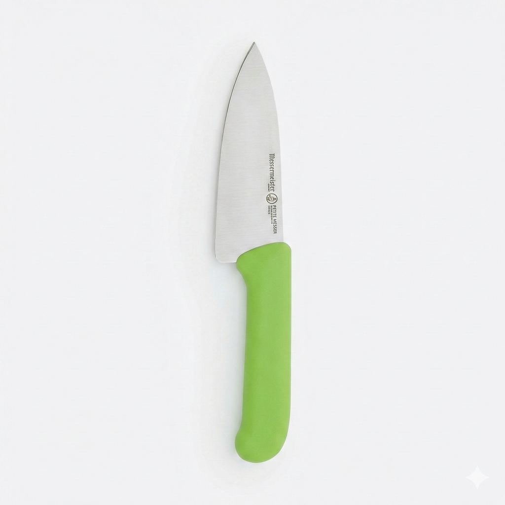 Messermeister Petite Messer 5” Chef’s Knife, Green - German 1.4116 Stainless Steel & Ergonomic Handle - Lightweight, Rust Resistant & Easy to Maintain