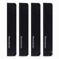 Messermeister 4-Piece Steak Knife Edge-Guard, Black - Fashionable & Functional Knife Protector for Steak Knives - 2 Blade Entry Notches - Includes 4 Steak Knife Edge Guards