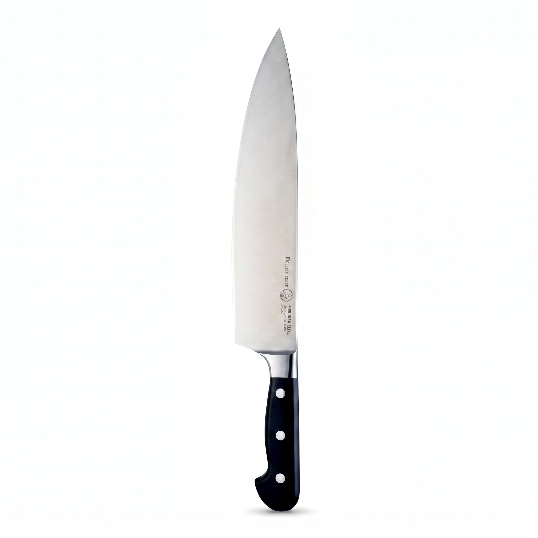 Messermeister Meridian Elite 10” Traditional Chef’s Knife - Fine German Steel Alloy Blade - Rust Resistant & Easy to Maintain