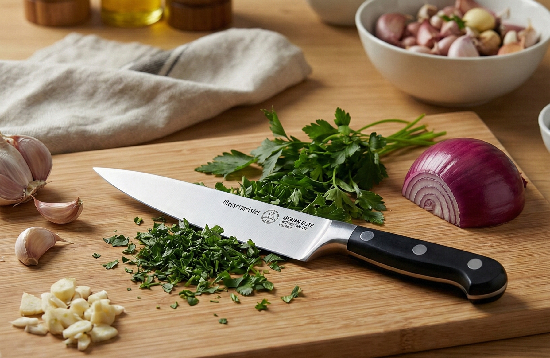 Messermeister Meridian Elite 6” Utility Knife - Fine German Steel Alloy Blade - Rust Resistant & Easy to Maintain