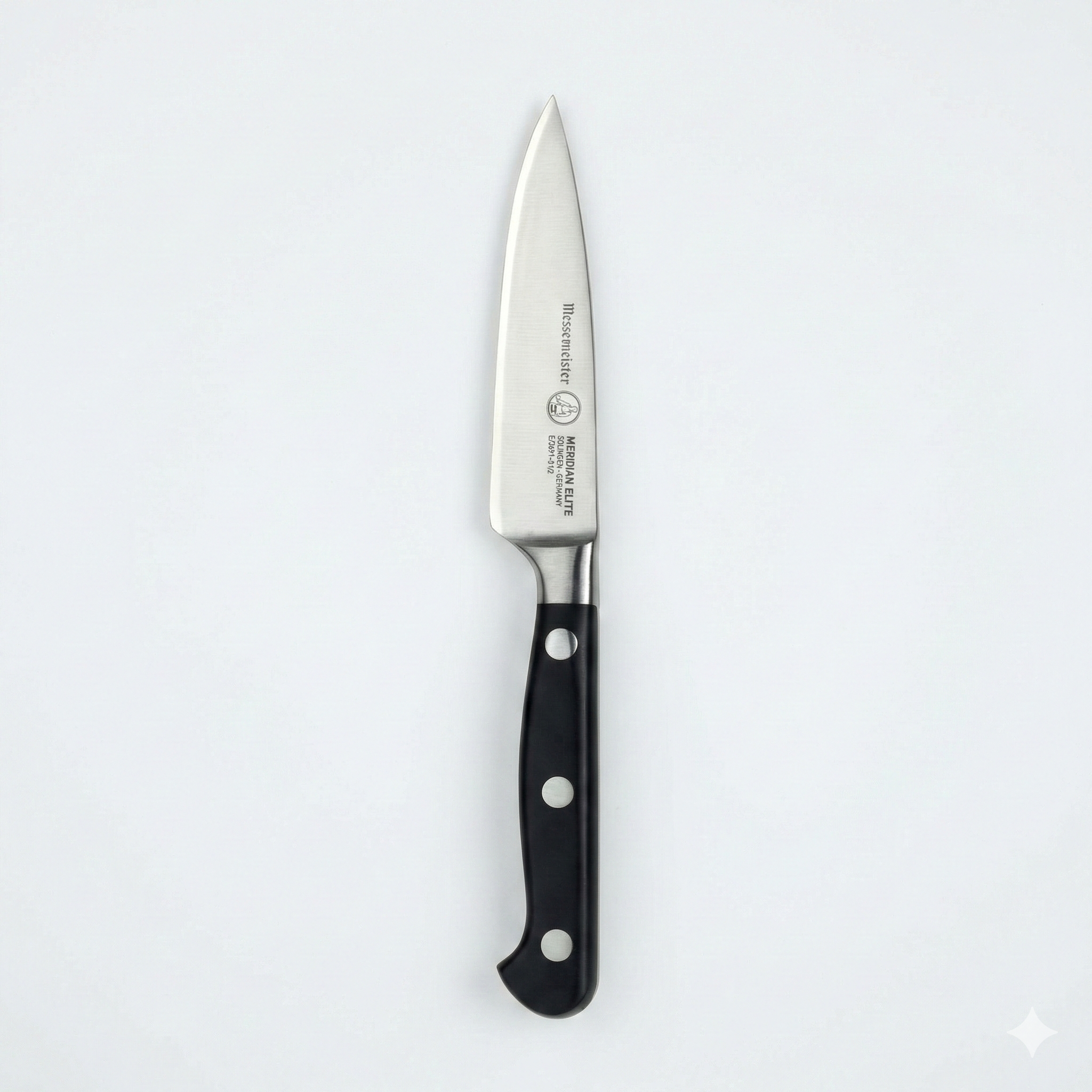 Messermeister Meridian Elite 3.5” Spear Point Paring Knife - Fine German Steel Alloy Blade - Rust Resistant & Easy to Maintain